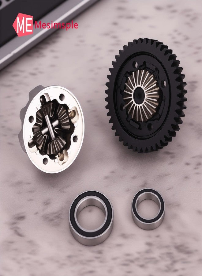 Mesimsple Alum Center Differential Kit Gear 10280 for 1/10 Wide Maxx Diff Maxx Slash Series Upgrades Part Silver - Image 3